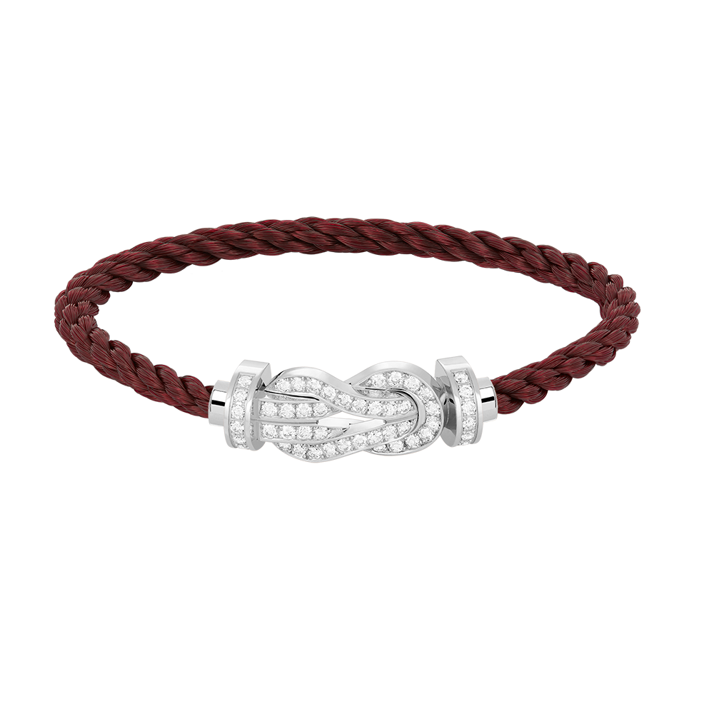 [Lumina]CHANCE LARGE 8 FIGURE BUCKLE FULL DIAMOND BRACELET SILVER