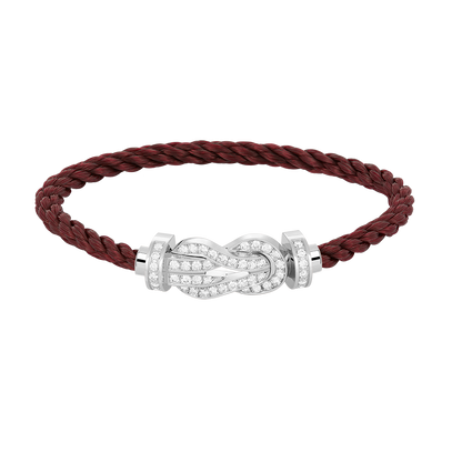 [Lumina]CHANCE LARGE 8 FIGURE BUCKLE FULL DIAMOND BRACELET SILVER