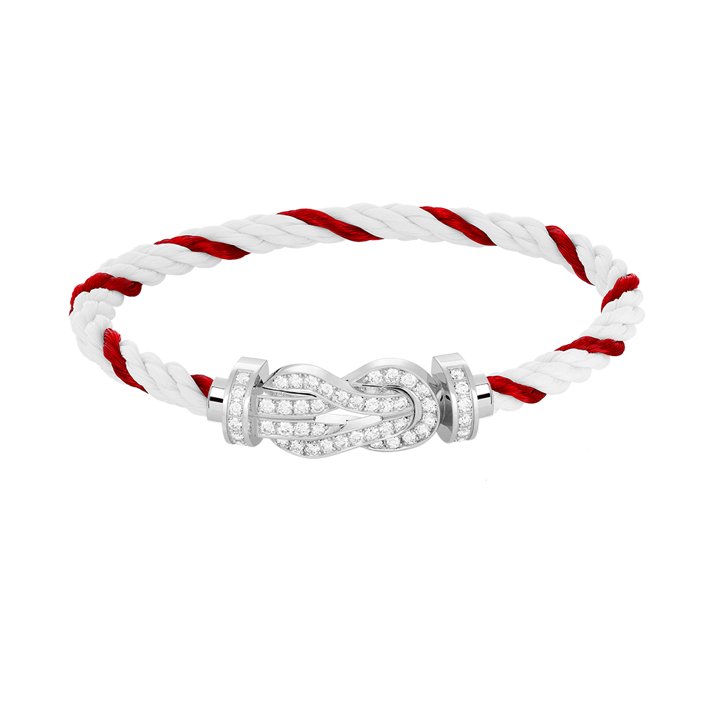 [Lumina]CHANCE LARGE 8 FIGURE BUCKLE FULL DIAMOND BRACELET SILVER