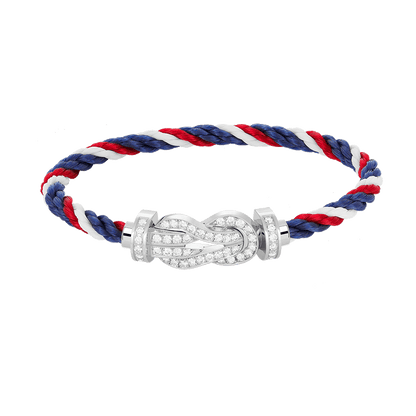 [Lumina]CHANCE LARGE 8 FIGURE BUCKLE FULL DIAMOND BRACELET SILVER