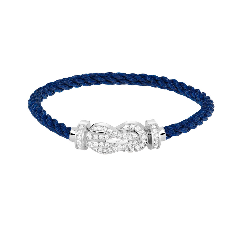 [Lumina]CHANCE LARGE 8 FIGURE BUCKLE FULL DIAMOND BRACELET SILVER