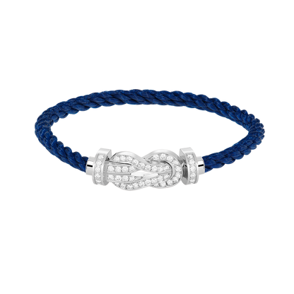 [Lumina]CHANCE LARGE 8 FIGURE BUCKLE FULL DIAMOND BRACELET SILVER