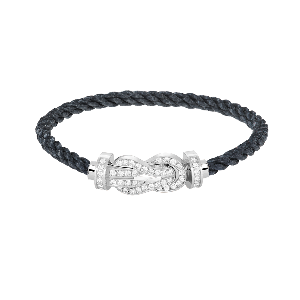 [Lumina]CHANCE LARGE 8 FIGURE BUCKLE FULL DIAMOND BRACELET SILVER