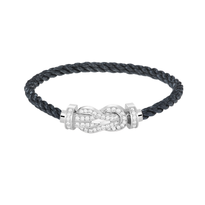 [Lumina]CHANCE LARGE 8 FIGURE BUCKLE FULL DIAMOND BRACELET SILVER