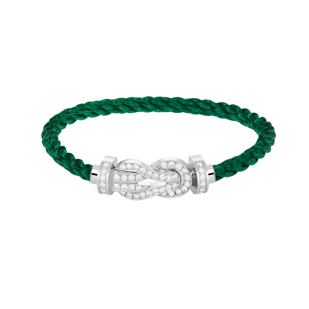 [Lumina]CHANCE LARGE 8 FIGURE BUCKLE FULL DIAMOND BRACELET SILVER