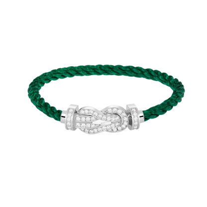 [Lumina]CHANCE LARGE 8 FIGURE BUCKLE FULL DIAMOND BRACELET SILVER