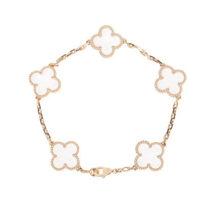 [Lumina]CLOVER 5 MOTIF ROCK CRYSTAL BRACELET