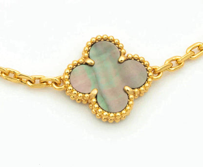 [Lumina] CLOVER 5 MOTIF GRAY MOP BRACELET COLLECTION