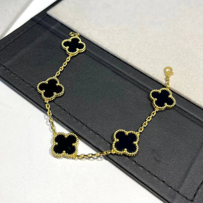 [Lumina] CLOVER 5 MOTIF ONYXS BRACELET COLLECTION