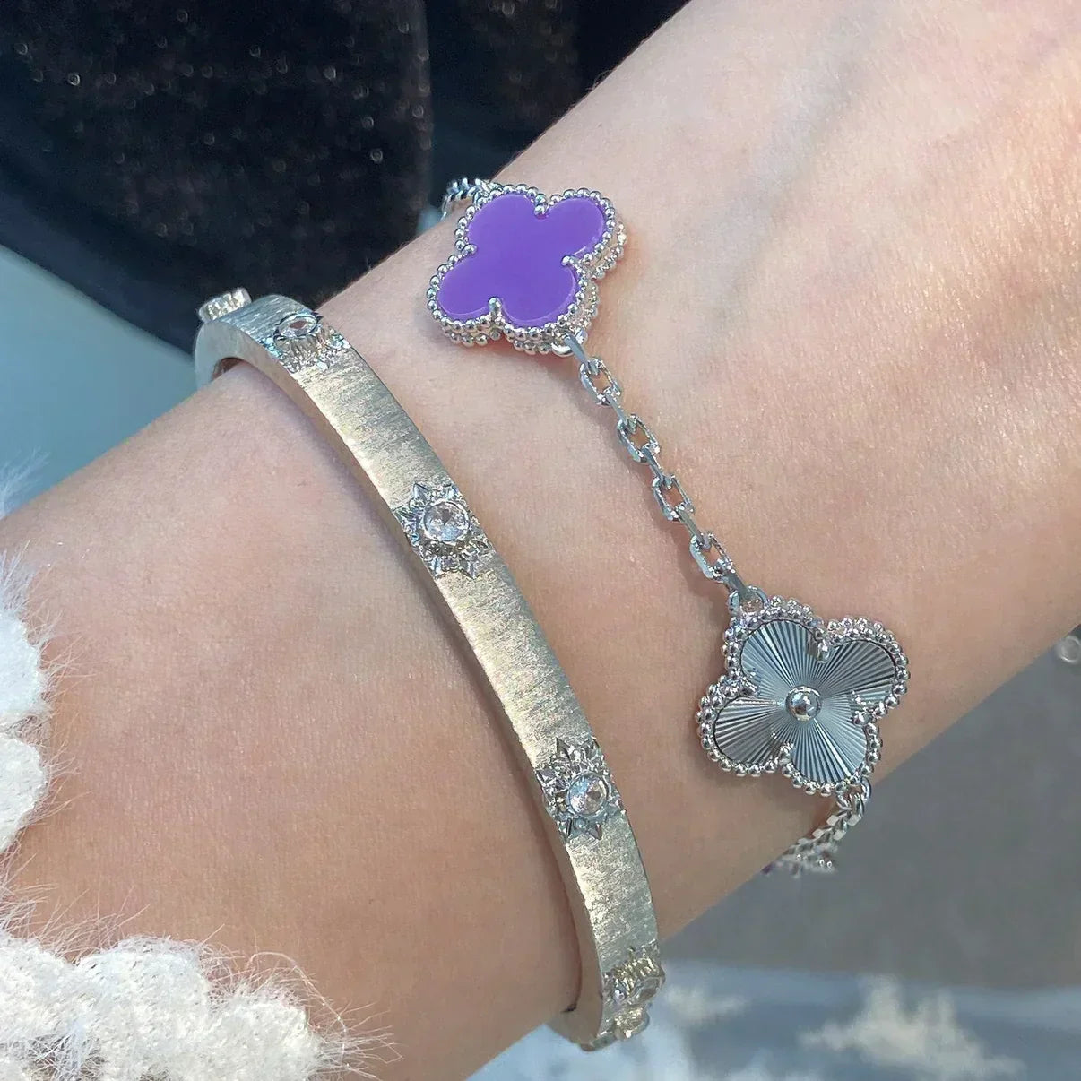 [Lumina] CLOVER 5 MOTIF VIOLET BRACELET COLLECTION