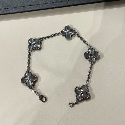 [Lumina]CLOVER 5 MOTIF BLACK BRACELET