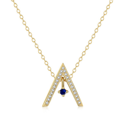 [Lumina Jewelry]Sparkling "A" Shape Necklace