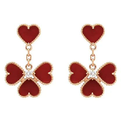 [Lumina]SWEET CLOVER CARNELIAN EARRINGS