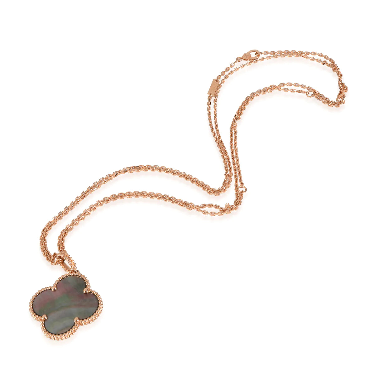 [Lumina]CLOVER 25MM GOLD DARK MOP BIG CLOVER NECKLACE