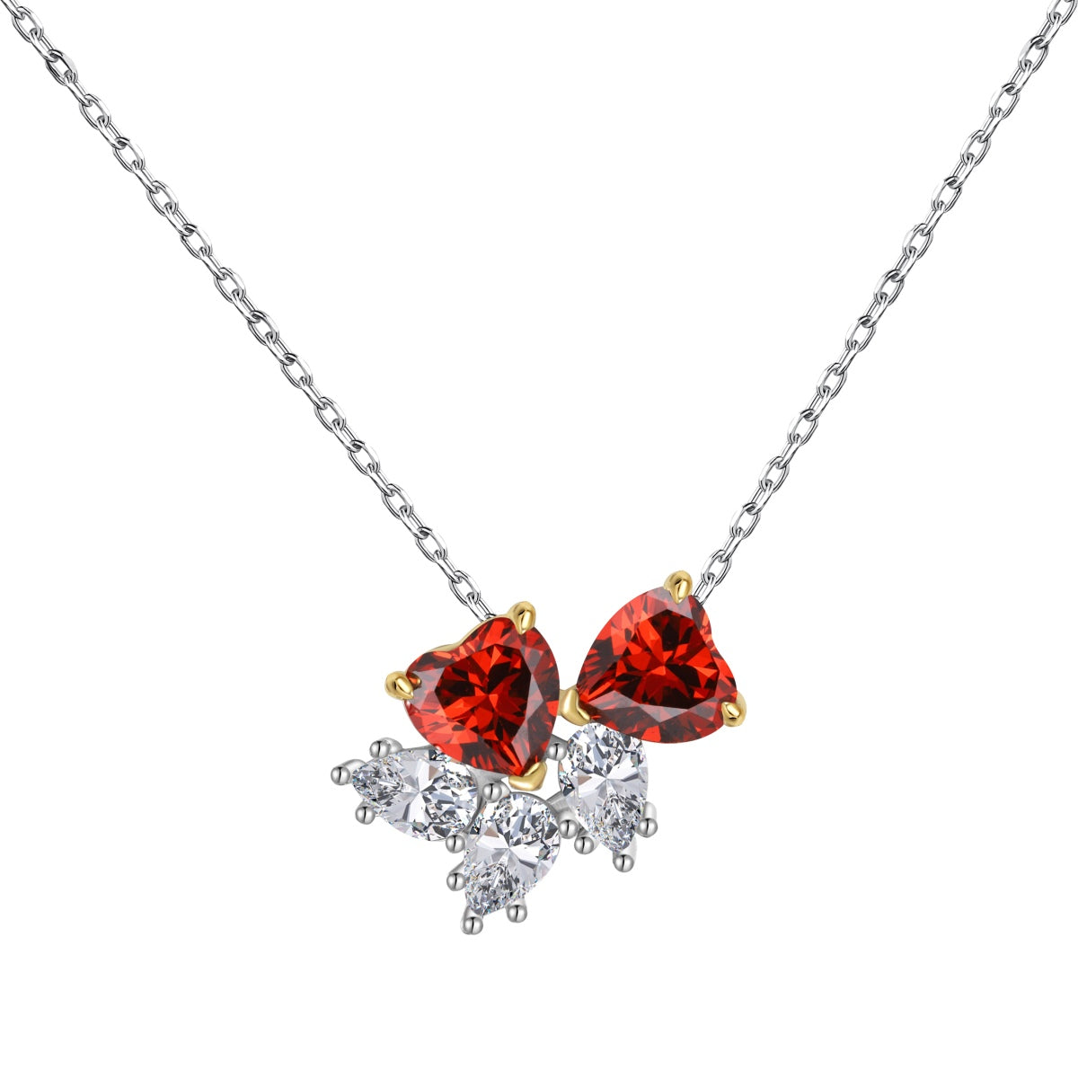 [Lumina Jewelry]Dainty Red Heart Necklace