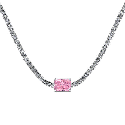 [Lumina Jewelry]2.0 carat Ornate Emerald Cut Necklace