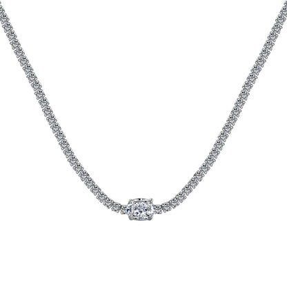 [Lumina Jewelry]1.0 Carat Shining Oval Cut Necklace