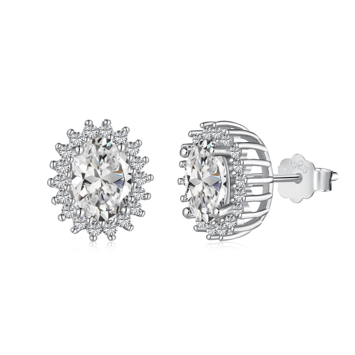 [Lumina Jewelry]Delicate Radiant Oval Cut Daily Earrings