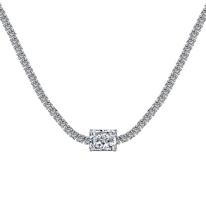 [Lumina Jewelry]2.0 carat Ornate Emerald Cut Necklace