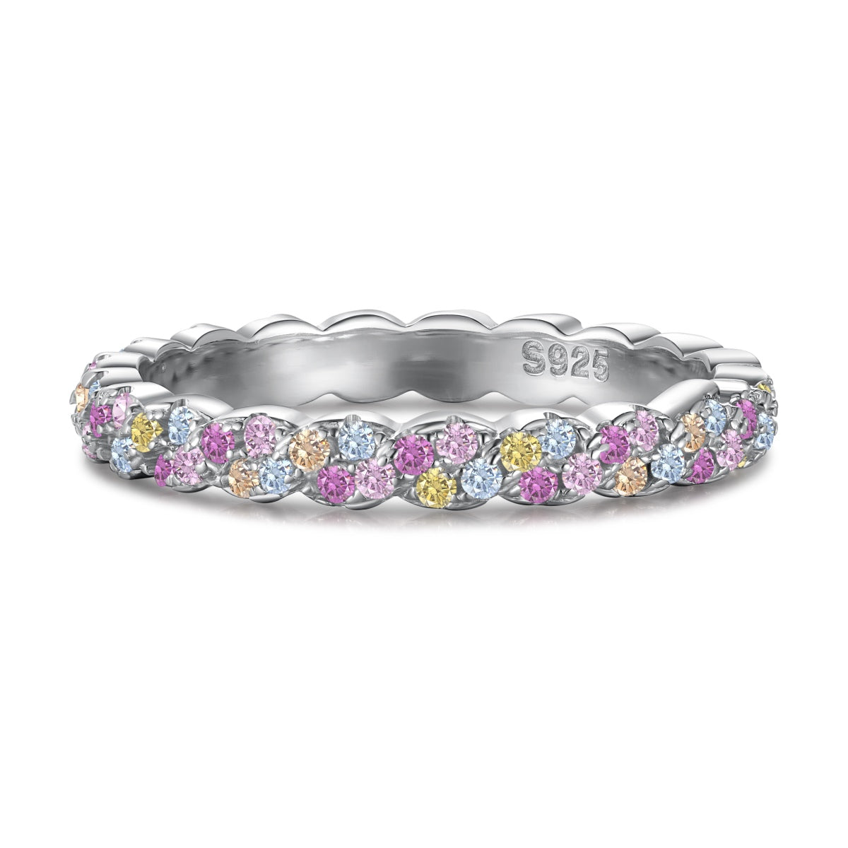 [Lumina Jewelry]Dainty Ebullient Round Cut Daily Ring