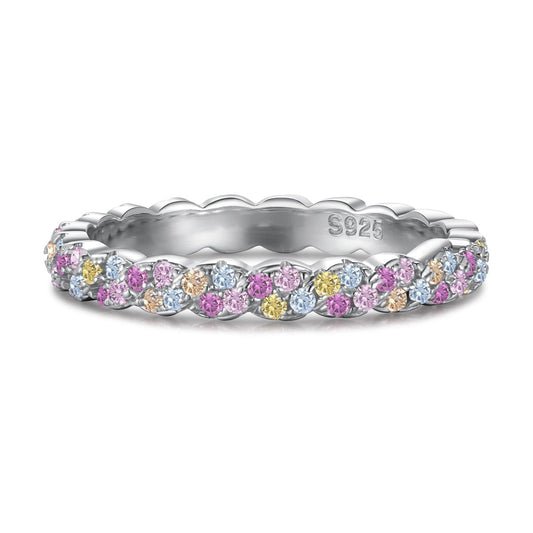 [Lumina Jewelry]Dainty Ebullient Round Cut Daily Ring
