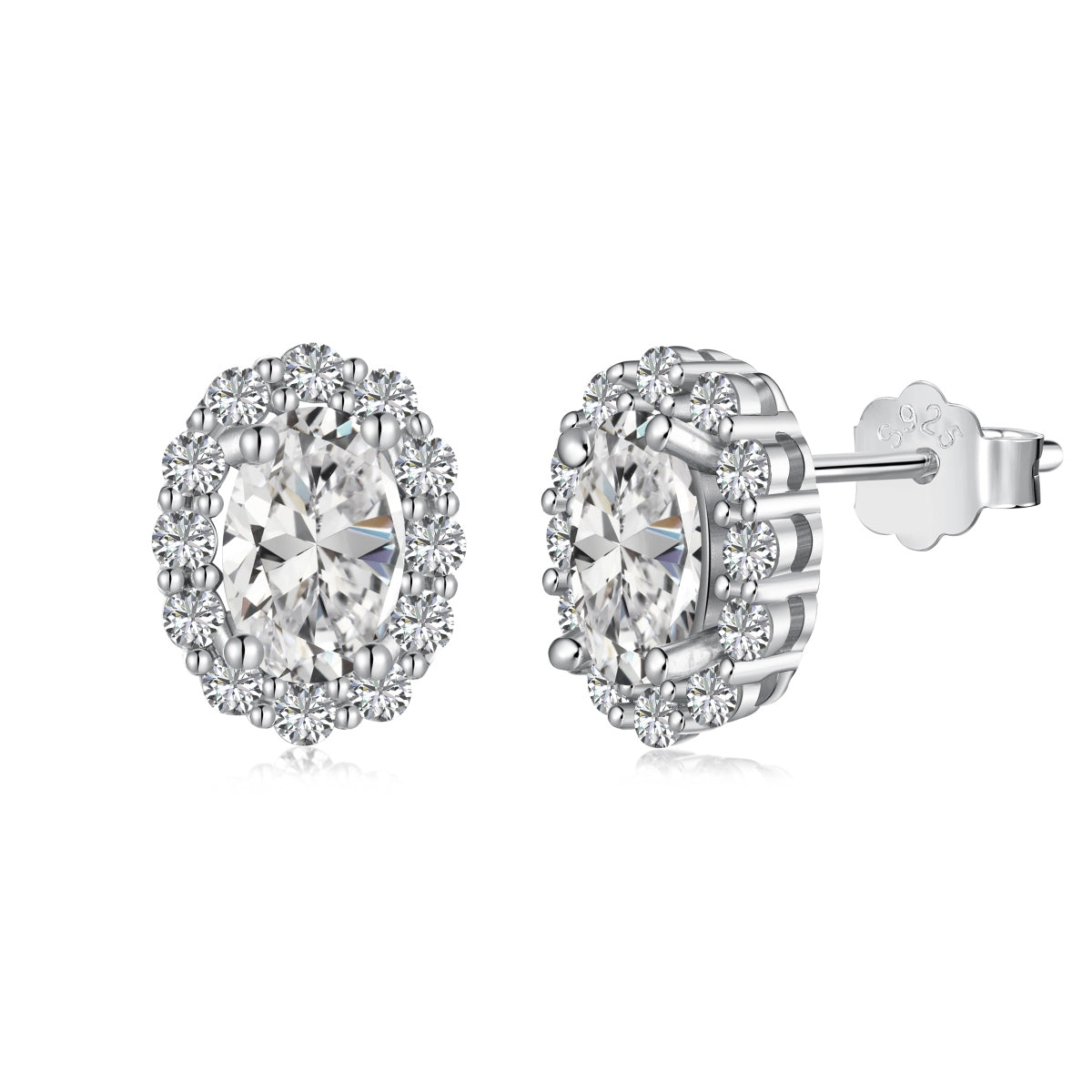 [Lumina Jewelry]Delicate Unique Oval Cut Daily Earrings