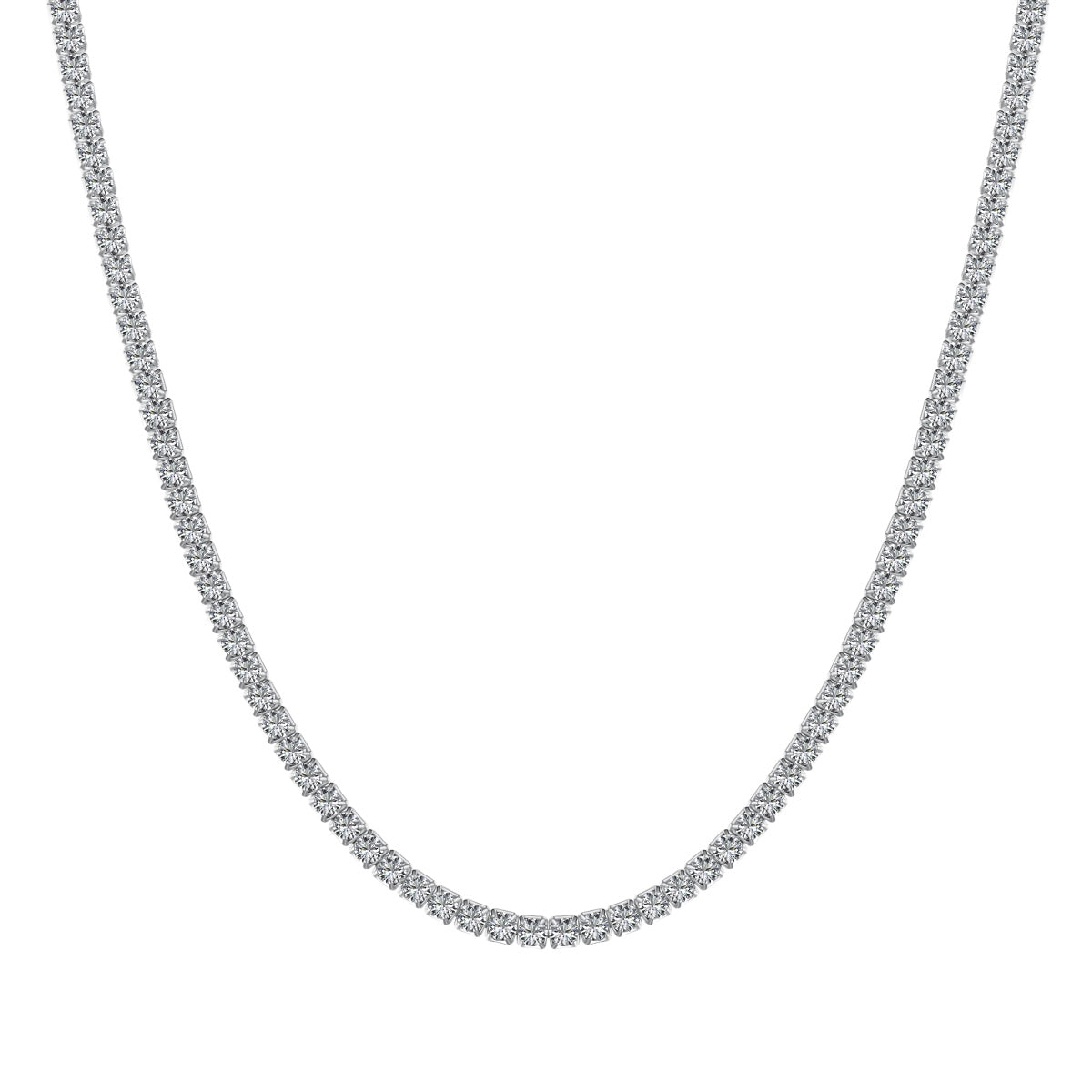 [Lumina Jewelry]Delicate Round Shape Tennis Necklace