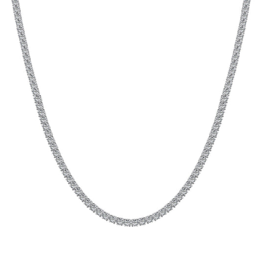 [Lumina Jewelry]Delicate Round Shape Tennis Necklace