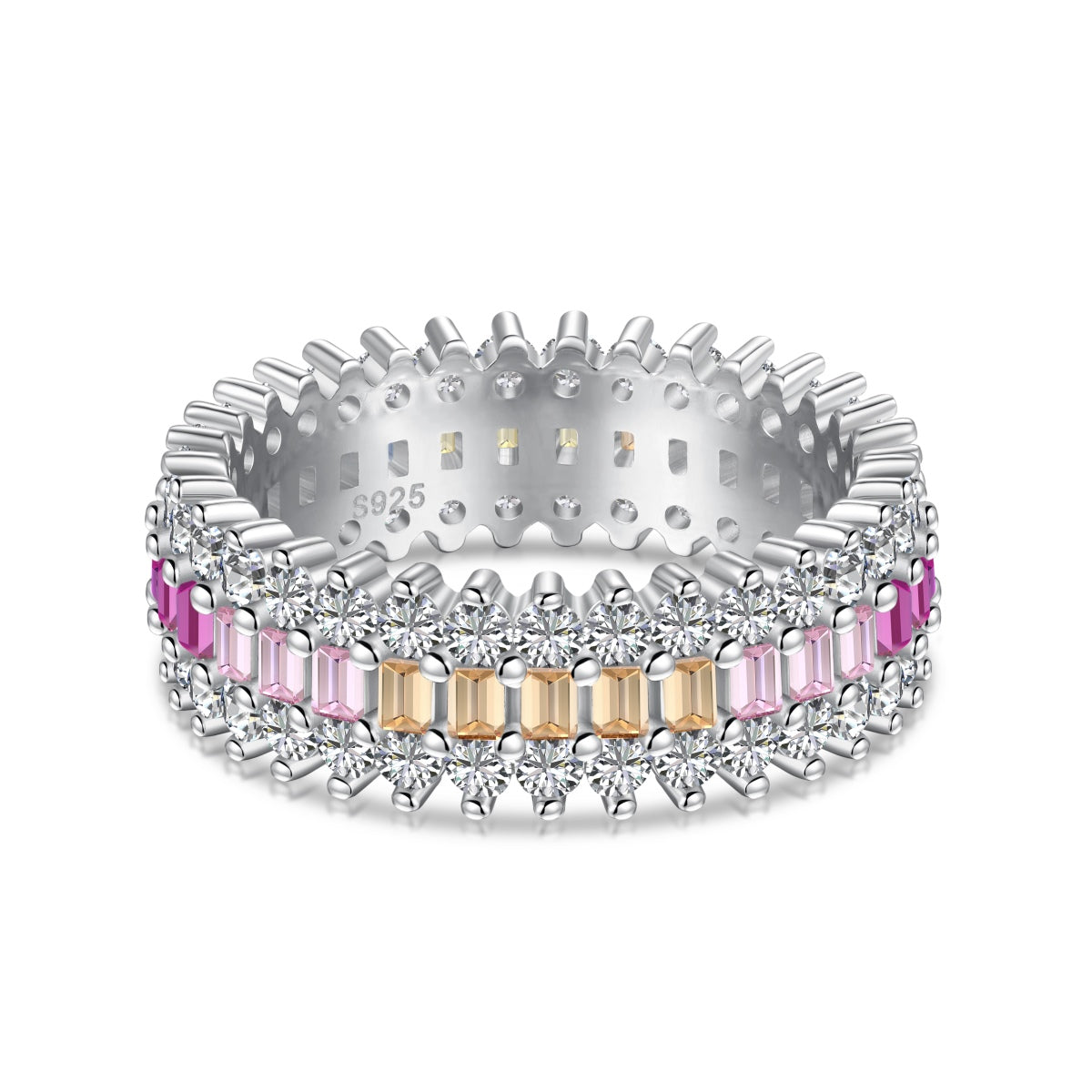 [Lumina Jewelry]Ornate Colorful Radiant Cut Daily Ring
