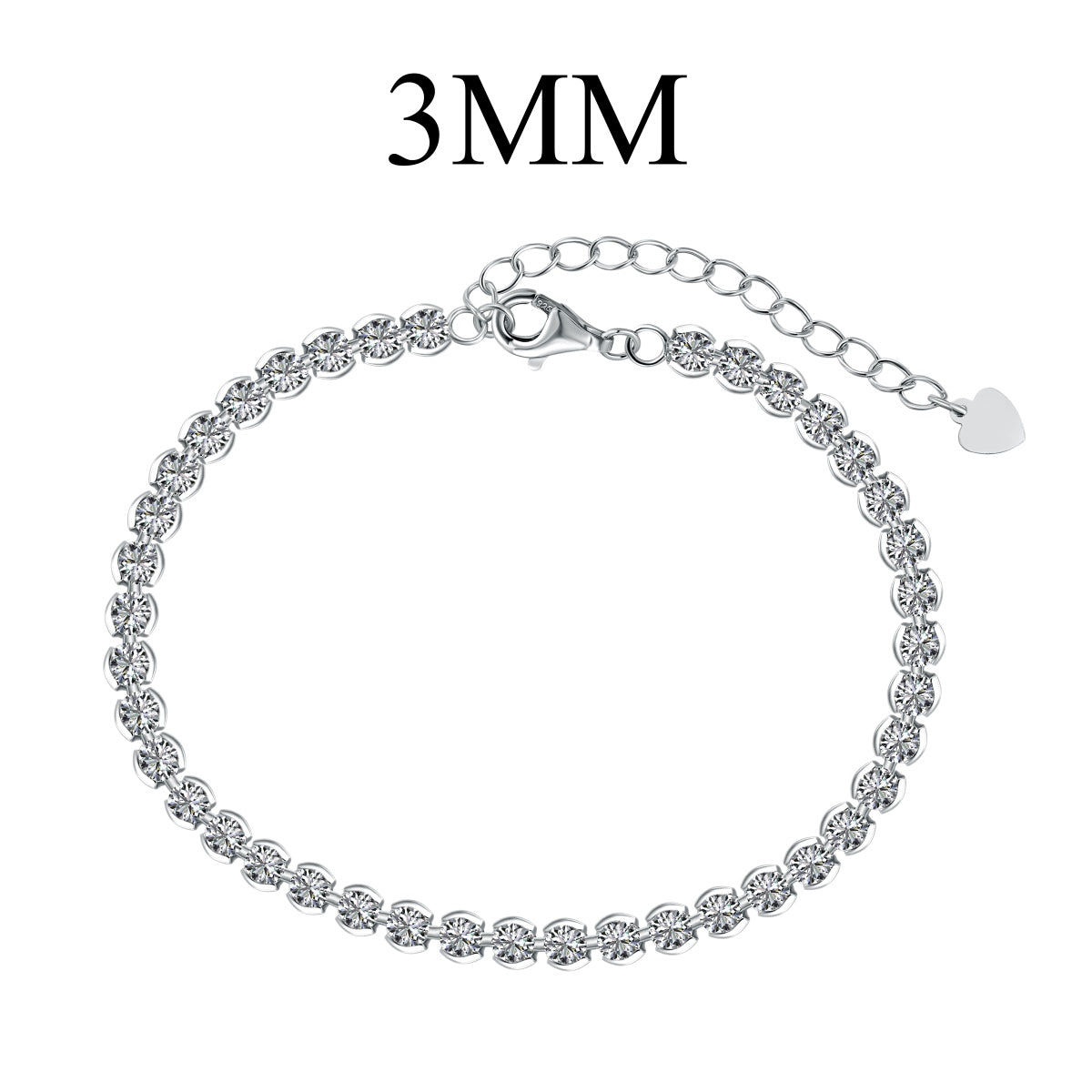 [Lumina Jewelry]Ornate  Sparkling Round Cut Daily Bracelet