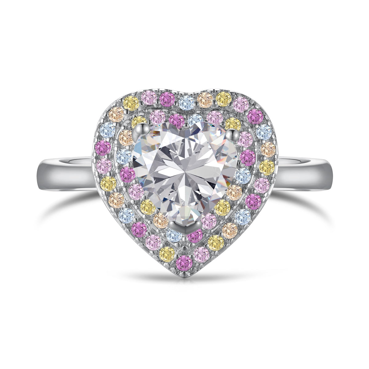 [Lumina Jewelry]Delicate Ebullient Heart Shape Wedding Ring