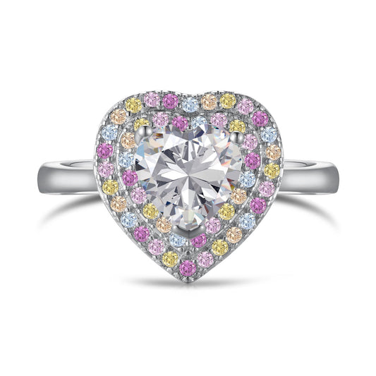 [Lumina Jewelry]Delicate Ebullient Heart Shape Wedding Ring