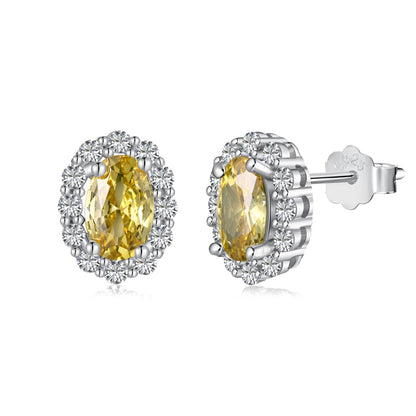 [Lumina Jewelry]Delicate Unique Oval Cut Daily Earrings