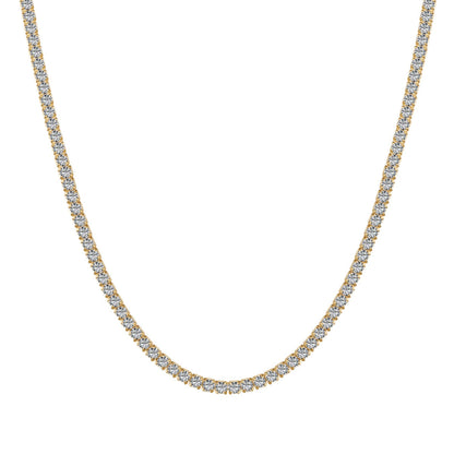[Lumina Jewelry]Delicate Round Shape Tennis Necklace