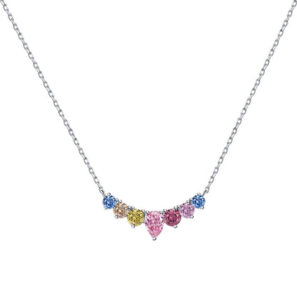 [Lumina Jewelry]Dainty Colorful Heart Necklace