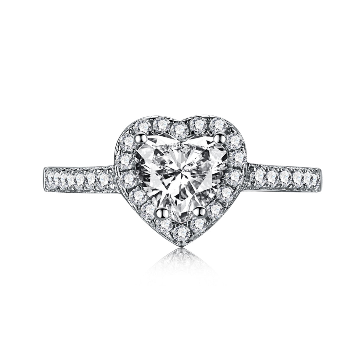 [Lumina Jewelry]Eternity Splashy Romantic Heart Shape Lover Ring