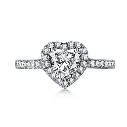 [Lumina Jewelry]Eternity Splashy Romantic Heart Shape Lover Ring