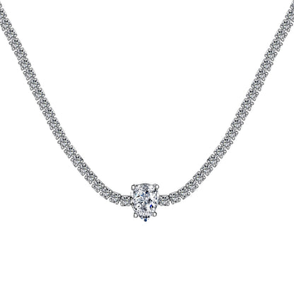 [Lumina Jewelry]1.0 carat Unique Pear Cut Tennis Necklace