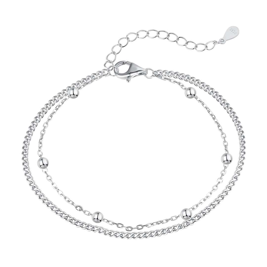 [Lumina Jewelry]Delicate Bead Double Layer Bracelet