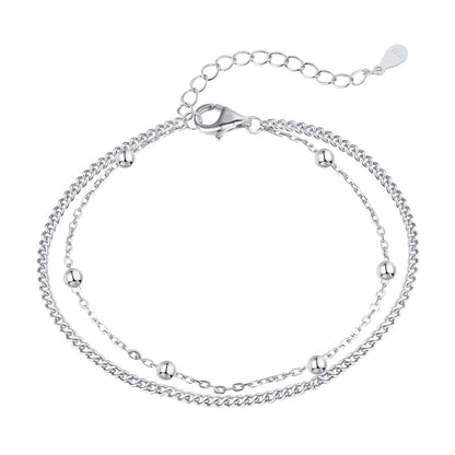 [Lumina Jewelry]Delicate Bead Double Layer Bracelet