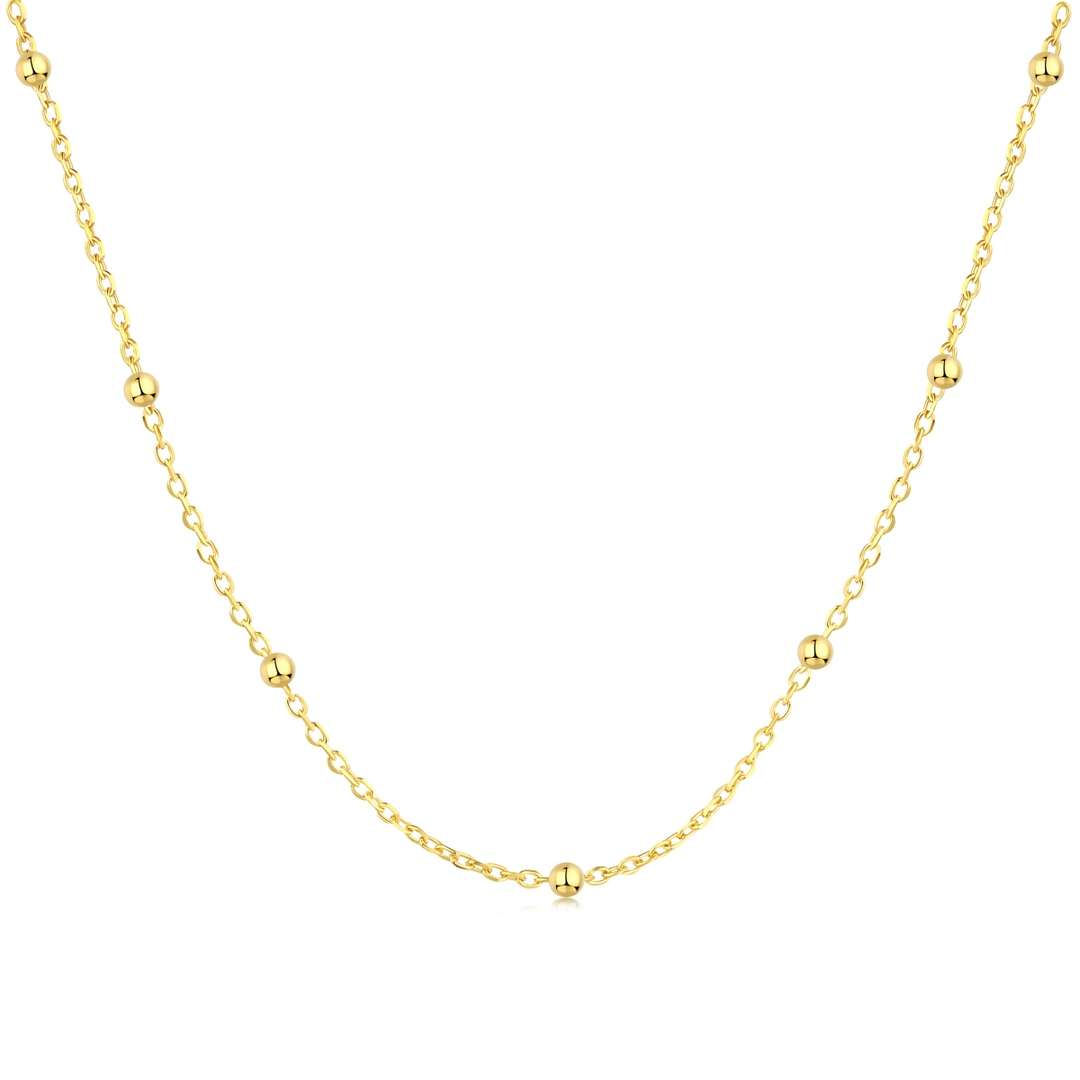[Lumina Jewelry]Small Bead Clavicle Chain Simple Necklace