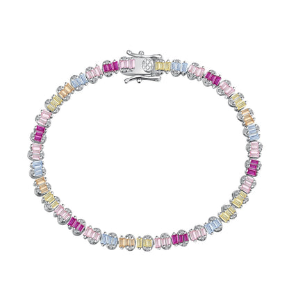 [Lumina Jewelry]Delicate Colorful Emerald Cut Party Bracelet