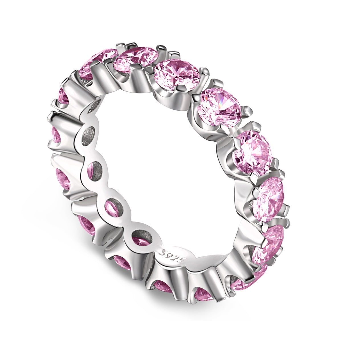 [Lumina Jewelry]Eternity Round Cut Tennis Ring