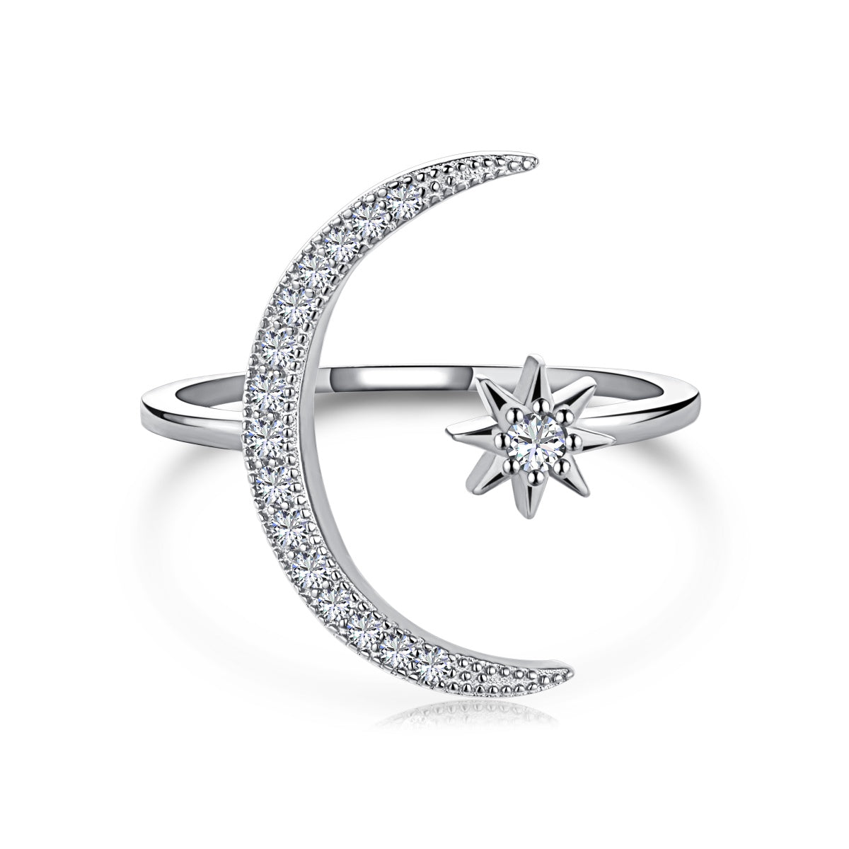 [Lumina Jewelry]Eternity Moon & Star Ring