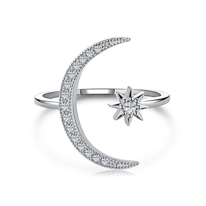 [Lumina Jewelry]Eternity Moon & Star Ring
