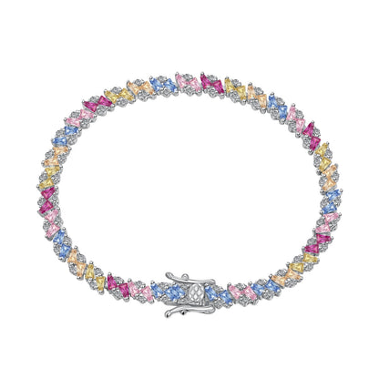 [Lumina Jewelry]Ornate Sparkling Multi Cut Party Bracelet