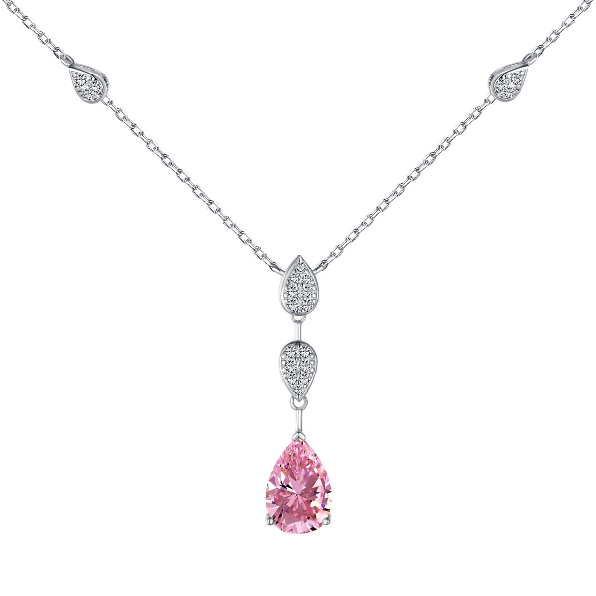 [Lumina Jewelry]Dazzling Pear Cut Necklace