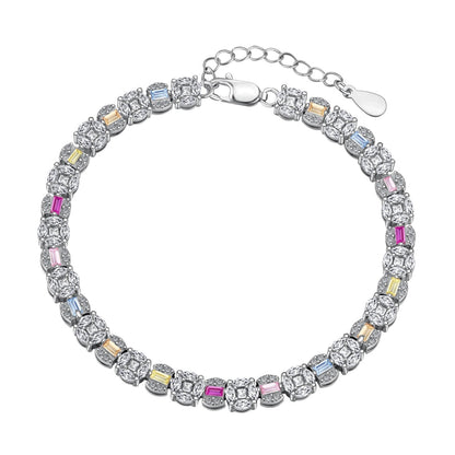 [Lumina Jewelry]Dazzling Radiant Multi Cut Daily Bracelet