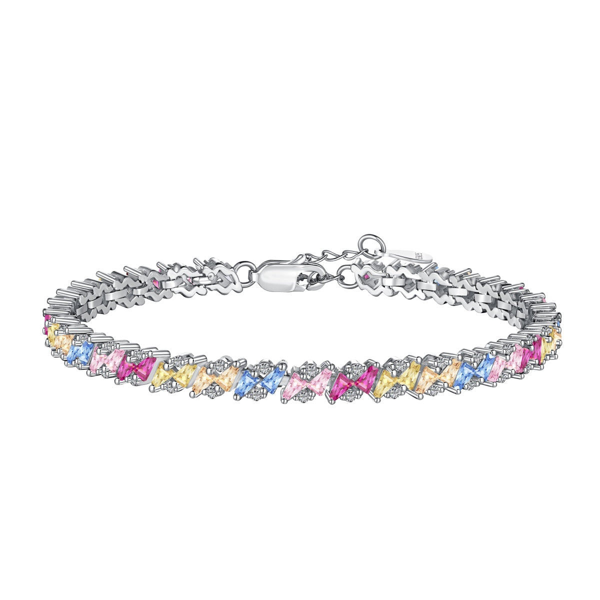 [Lumina Jewelry]Ornate Sparkling Multi Cut Party Bracelet
