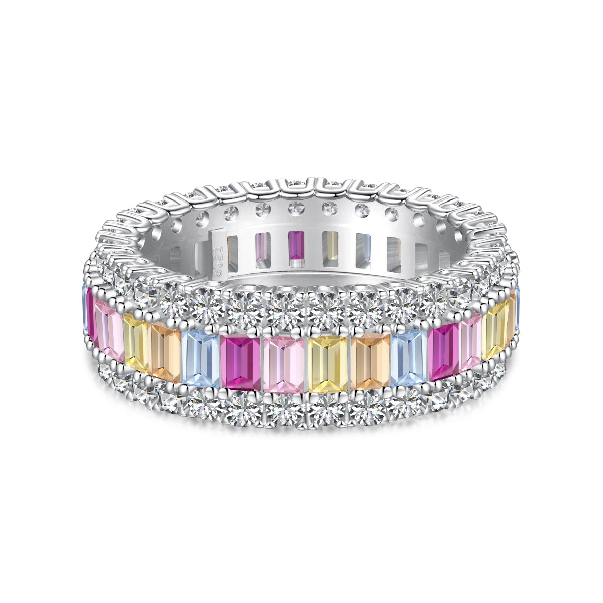 [Lumina Jewelry]Dainty Colorful Radiant Cut Daily Ring